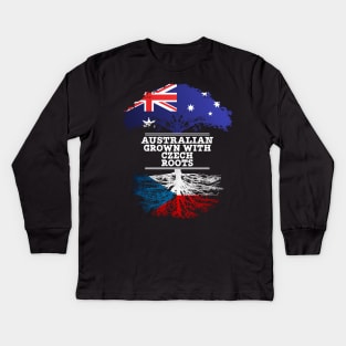 Australian Grown With Czech Roots - Gift for Czech With Roots From Czech Republic Kids Long Sleeve T-Shirt